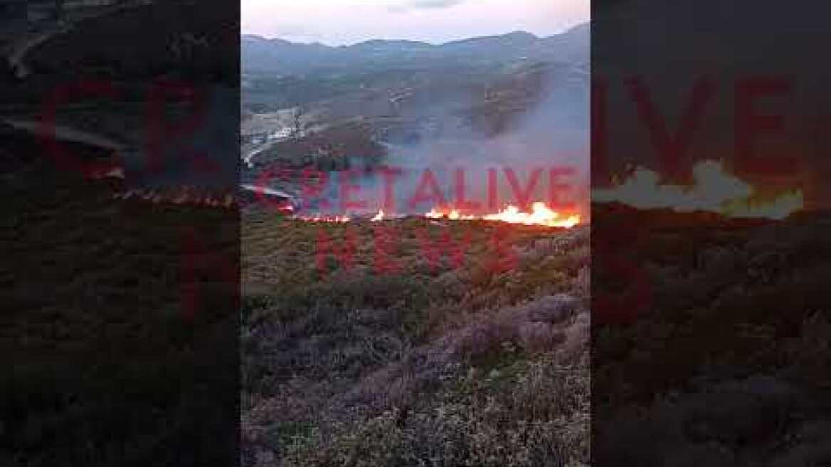 Φωτιά στην ενδοχώρα του Ηρακλείου