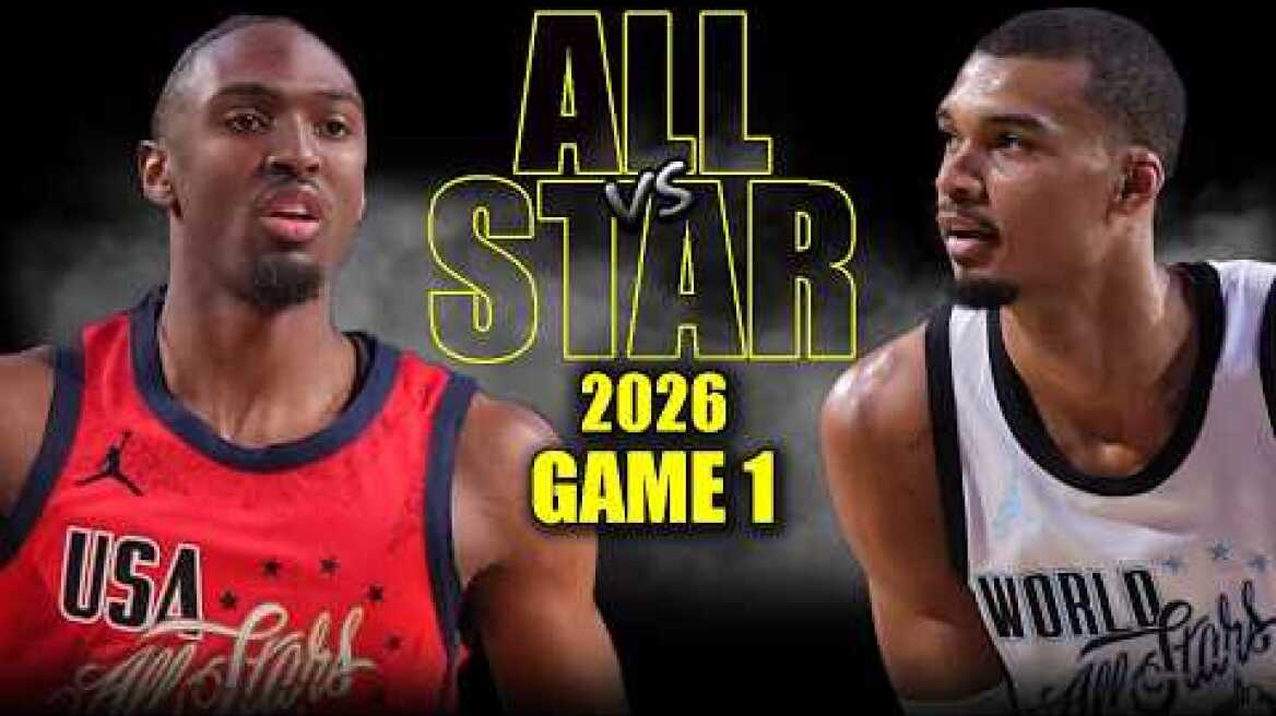 NBA All Star Game | Team World vs Team USA Stars Full Game 1 Highlights – February 15, 2026