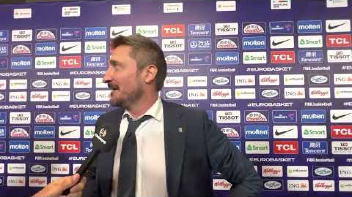 Gianmarco Pozzecco: I just hugged Giannis Antetokounmpo in the locker rooms, he's such a nice person