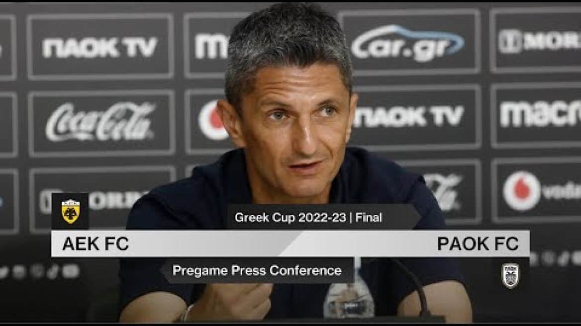 Pregame: Press Conference: AEK FC Vs PAOK FC – Live PAOK TV