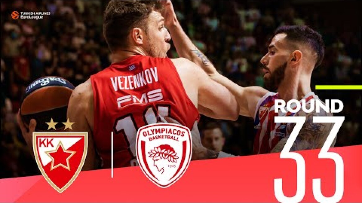 Zvezda beats Olympiacos for the second time!  |  Round 33, Highlights | Turkish Airlines EuroLeague