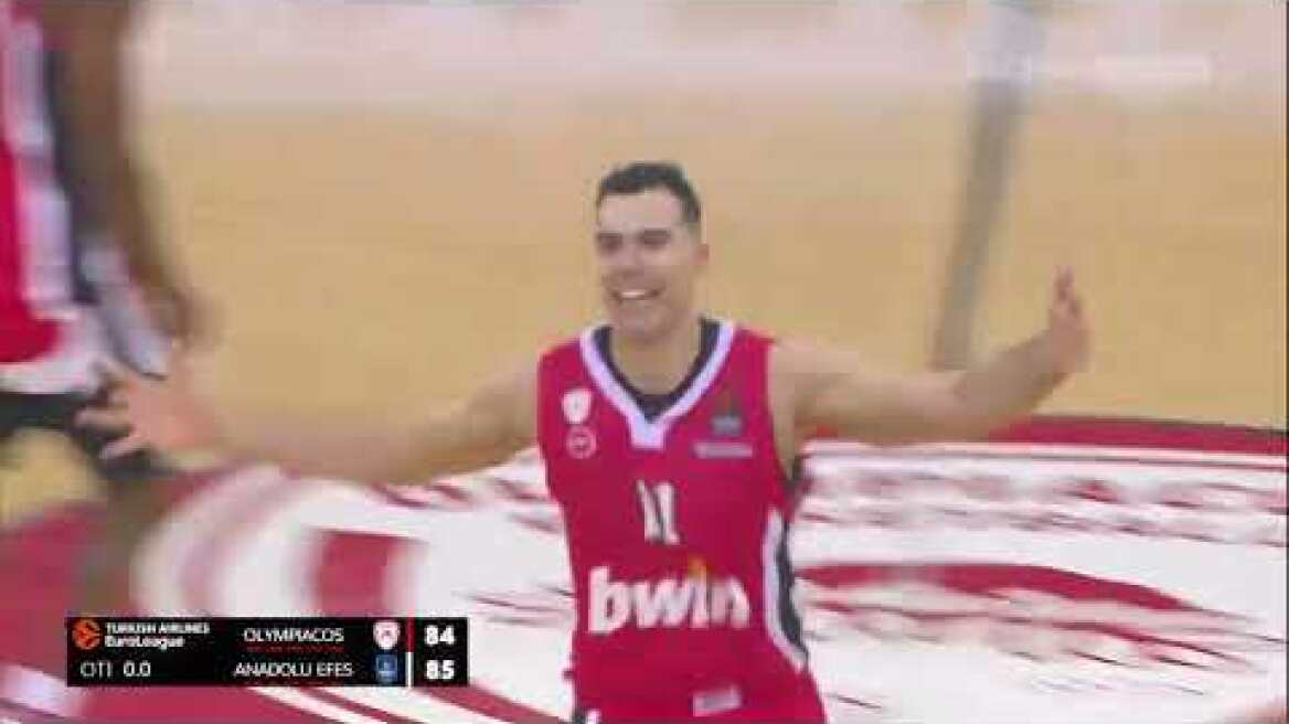 Ολυμπιακός- Εφές 87-85: Το buzzer beater του Σλούκα