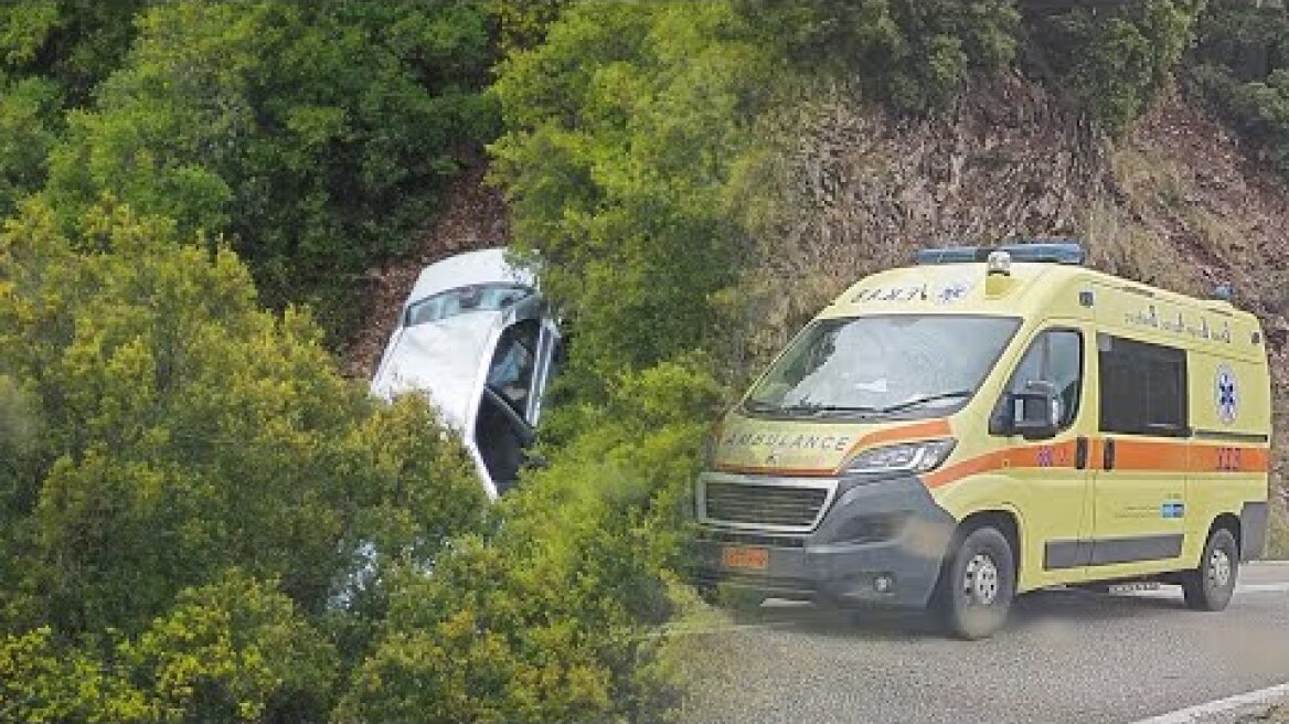 Τροχαίο με ένα νεκρό στο Καλεσμένο - ΙΧ με δύο επιβάτες έπεσε σε γκρεμό 60 μέτρων (10.5.24)