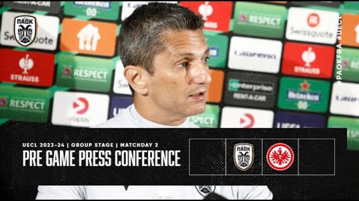 Pregame: Press Conference: PAOK FC Vs Eintracht Frankfurt– Live PAOK TV