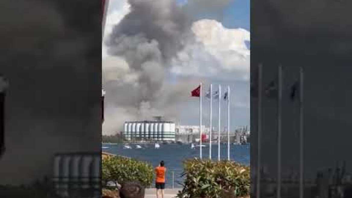 Explosion at Derince Port, East of Istanbul, Turkey