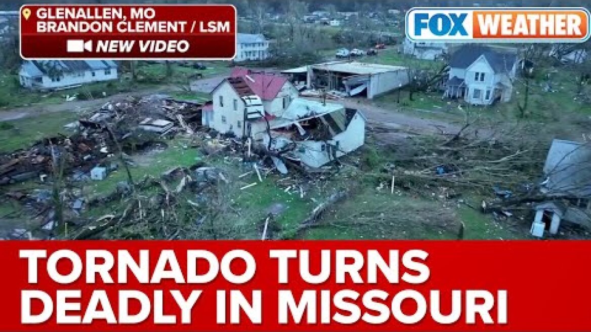Drone Video Shows Extensive Damage Deadly Tornado Did To Glenallen, MO