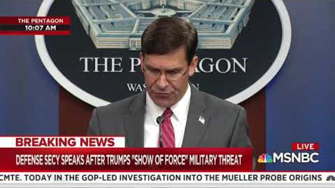 Defense Secretary Mark Esper disagrees with Trump on using active military to quell protests