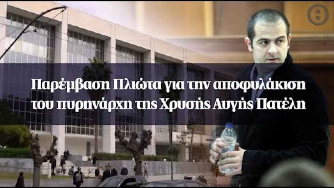 Παρέμβαση Πλιώτα για την αποφυλάκιση του πυρηνάρχη της Χρυσής Αυγής Πατέλη