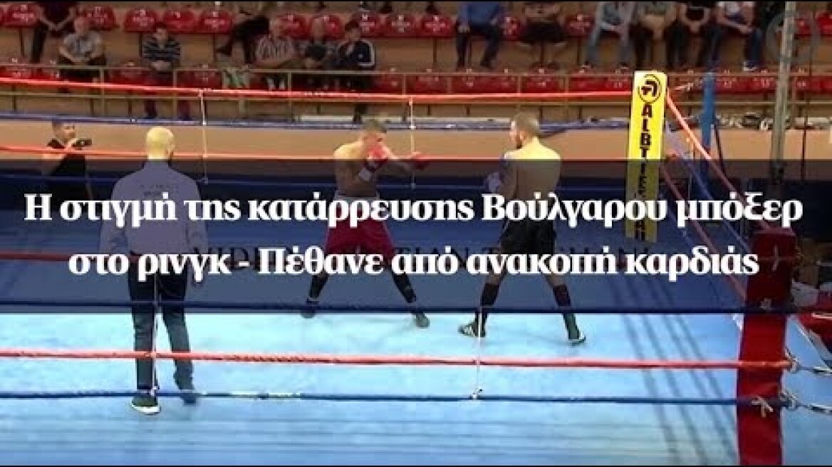 Η στιγμή της κατάρρευσης Βούλγαρου μπόξερ στο ρινγκ - Πέθανε από ανακοπή καρδιάς