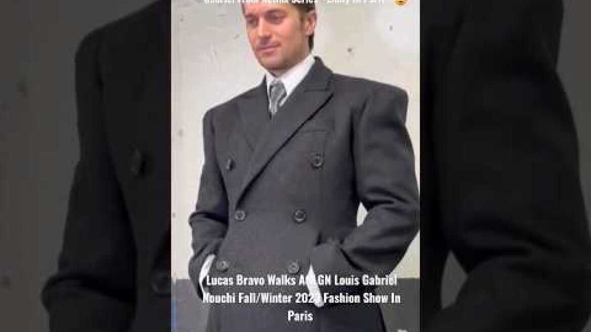 Lucas Bravo Opened LGN Louis Gabriel Nouchi Fw23 Fashion Show #shorts #lucasbravo #pfw #fw23