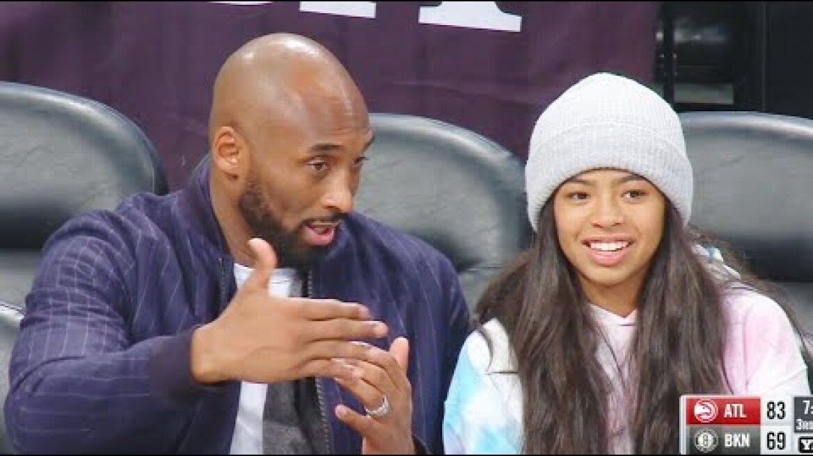 Kobe Bryant Teaches His Daughter Basketball While Watching Trae Young & Hawks vs Nets! Hawks vs Nets