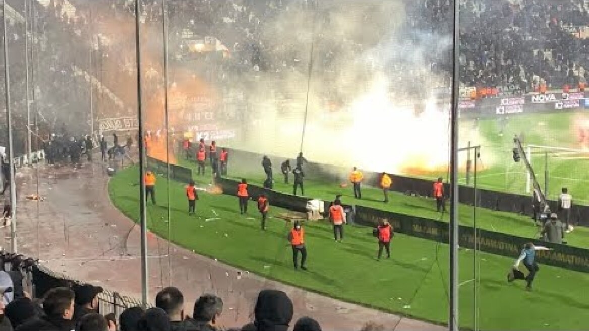 Η διακοπή και τα επεισόδια στην Τούμπα! ΠΑΟΚ Άρης 0-1