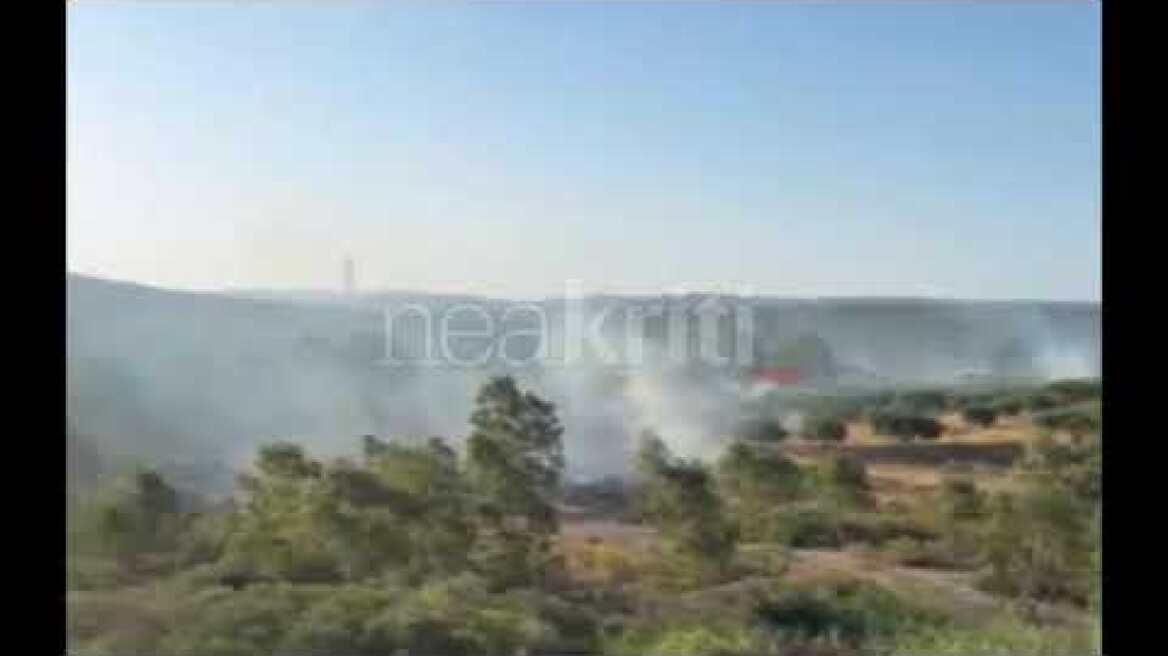 Φωτιά στα Φαβριανά Ηρακλείου – Ισχυρή κινητοποίηση της Πυροσβεστικής