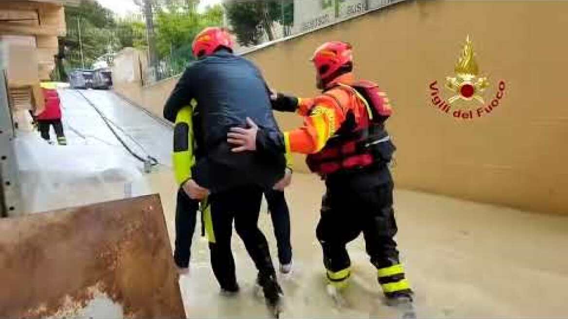 Rain-swollen rivers flood towns in northern Italy