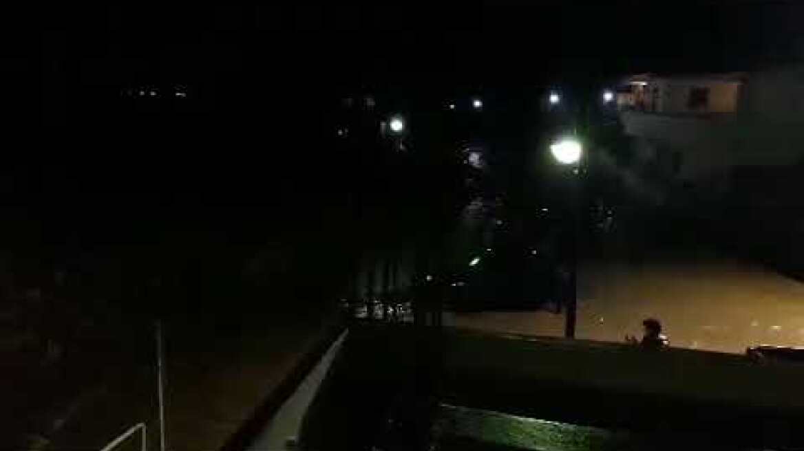 Υπερχείλιση ποταμού Μεριδιάτη στη Λάρδο