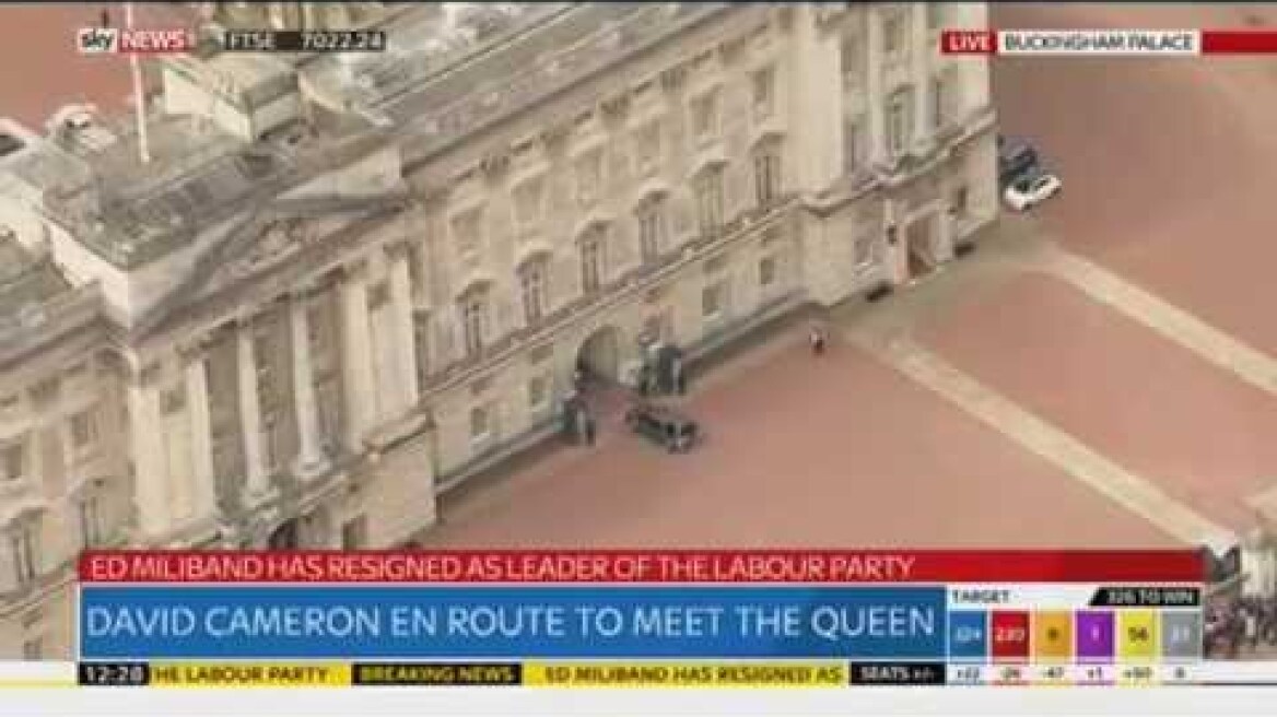 David Cameron Arrives At Buckingham Palace To Meet The Queen