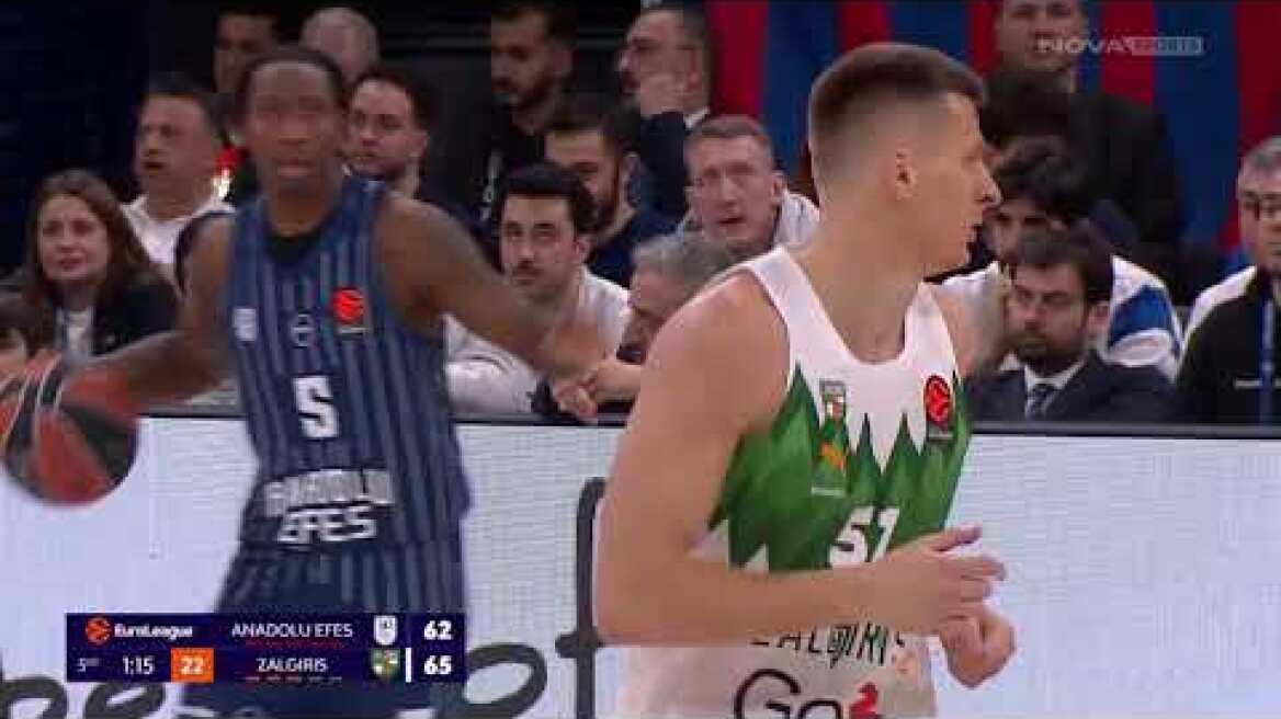 Euroleague: Με φόρα ο Ολυμπιακός στη 2η θέση, σπουδαία διπλά για Μακάμπι, Αρμάνι και Μπαρτσελόνα Aναντολού Εφές - Ζάλγκιρις Κάουνας: 92-82 (ΜD 27, 6/2/26)