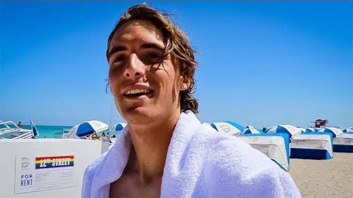 A SWIM IN THE ATLANTIC!