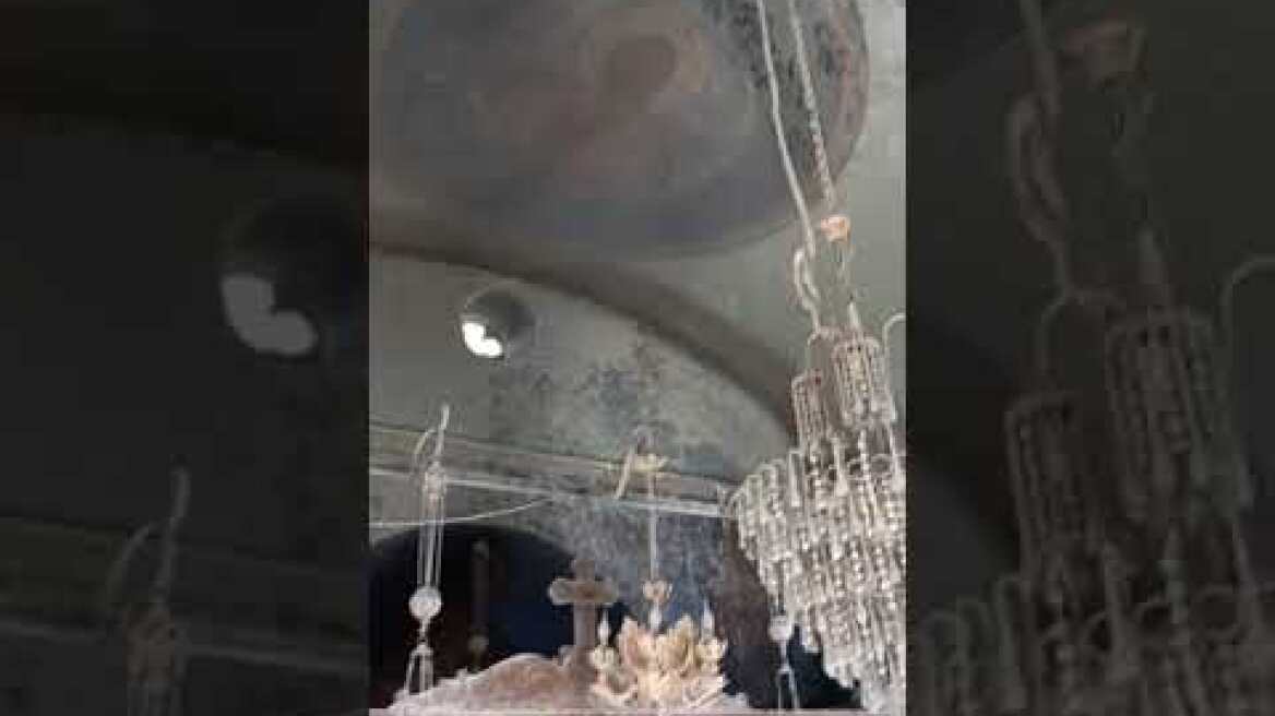 Μυτιλήνη: Φωτιά στην εμβληματική Παναγιά τη γοργόνα στη Σκάλα Συκαμιάς