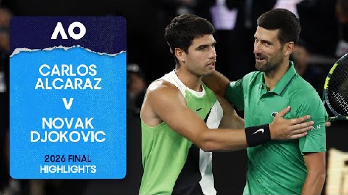 Carlos Alcaraz v Novak Djokovic Highlights | Australian Open 2026 Final