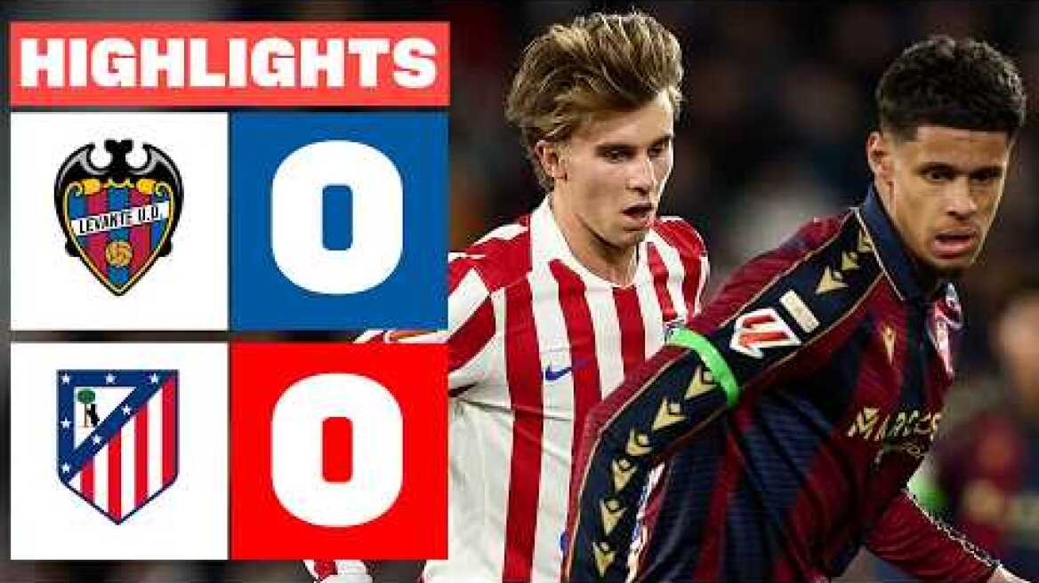 LEVANTE UD 0 - 0 ATLÉTICO DE MADRID | RESUMEN LALIGA EA SPORTS