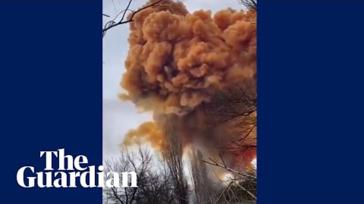 Footage shows toxic cloud after strike on Sievierodonetsk chemical plant