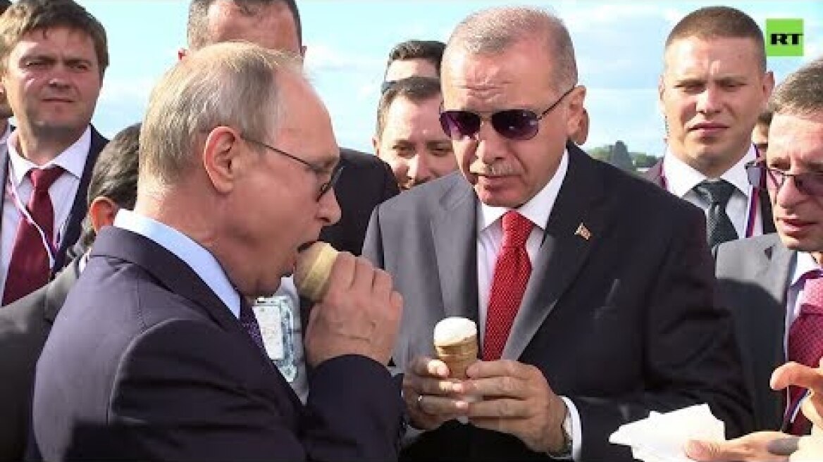Putin treats Erdogan to ice cream at MAKS 2019 Air Show