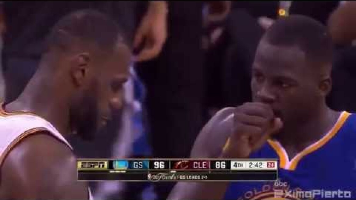 LeBron James & Draymond Green Fight - Warriors vs Cavaliers - Game 4 - 2016 NBA Finals