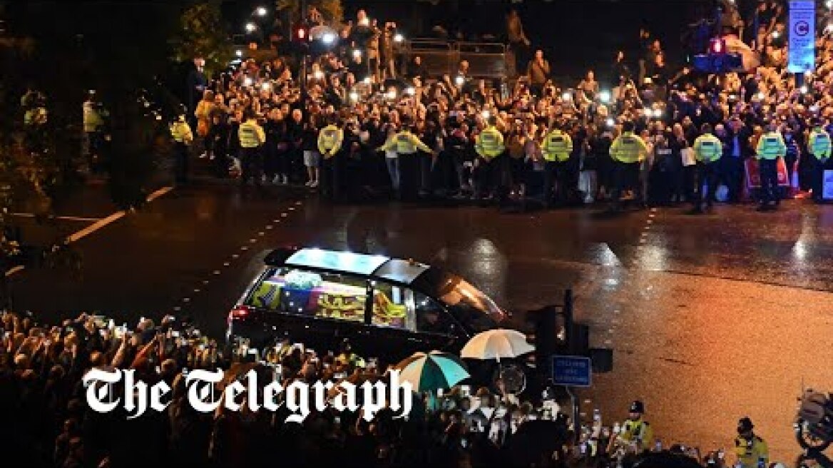 In full: Late Queen Elizabeth’s coffin arrives at Buckingham Palace on her final journey home
