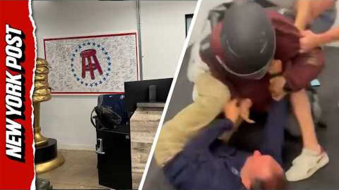 Wild Scene at Barstool HQ as Uber Eats Driver Allegedly Attacks Security Guard