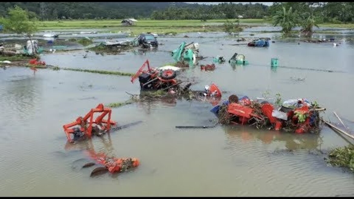 Aerial Shot Reveals Devastations Caused by Indonesian Tsunami