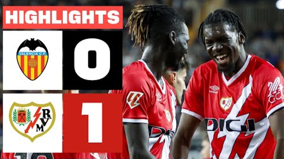 VALENCIA CF 0 - 1 RAYO VALLECANO I RESUMEN LALIGA EA SPORTS