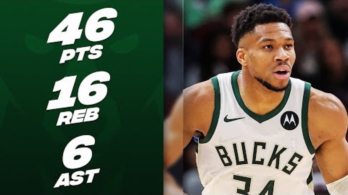 Giannis Antetokounmpo's MONSTER 46-PT DOUBLE-DOUBLE! 😤| March 1, 2024