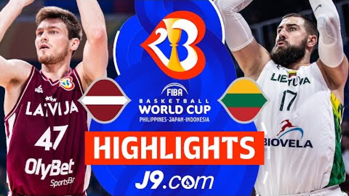 Latvia 🇱🇻 vs Lithuania 🇱🇹 | Class. Games 5-6 | J9 Highlights | FIBA Basketball World Cup 2023
