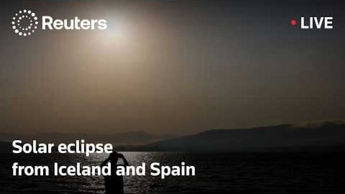 LIVE: Solar eclipse seen from Iceland and Spain