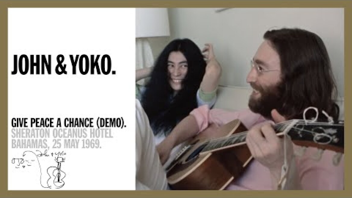 Give Peace A Chance (demo) - John & Yoko, Sheraton Oceanus Hotel, 1969 (5K Music Video)