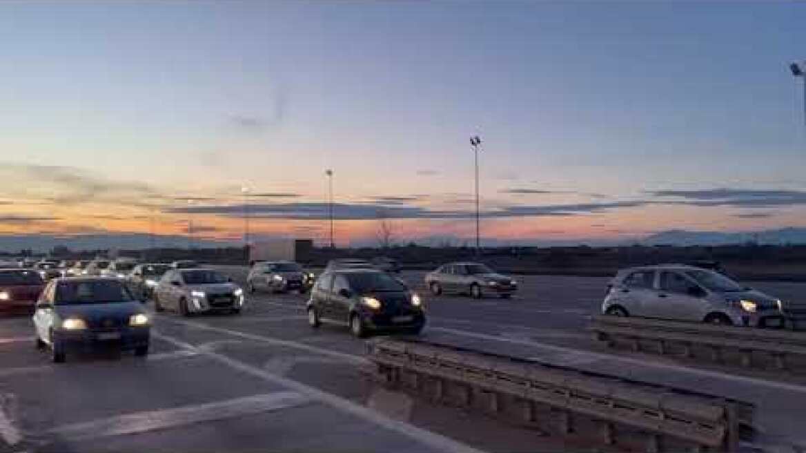 Kίνηση στα διόδια των Μαλγάρων