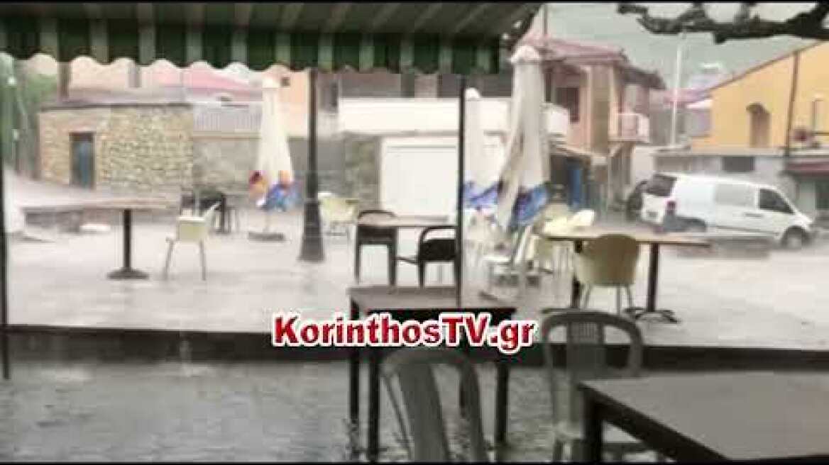 Ισχυρή χαλαζόπτωση στη Λαύκα Στυμφαλίας