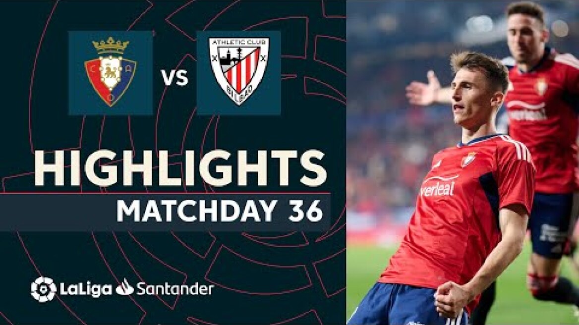 Resumen de CA Osasuna vs Athletic Club (2-0)