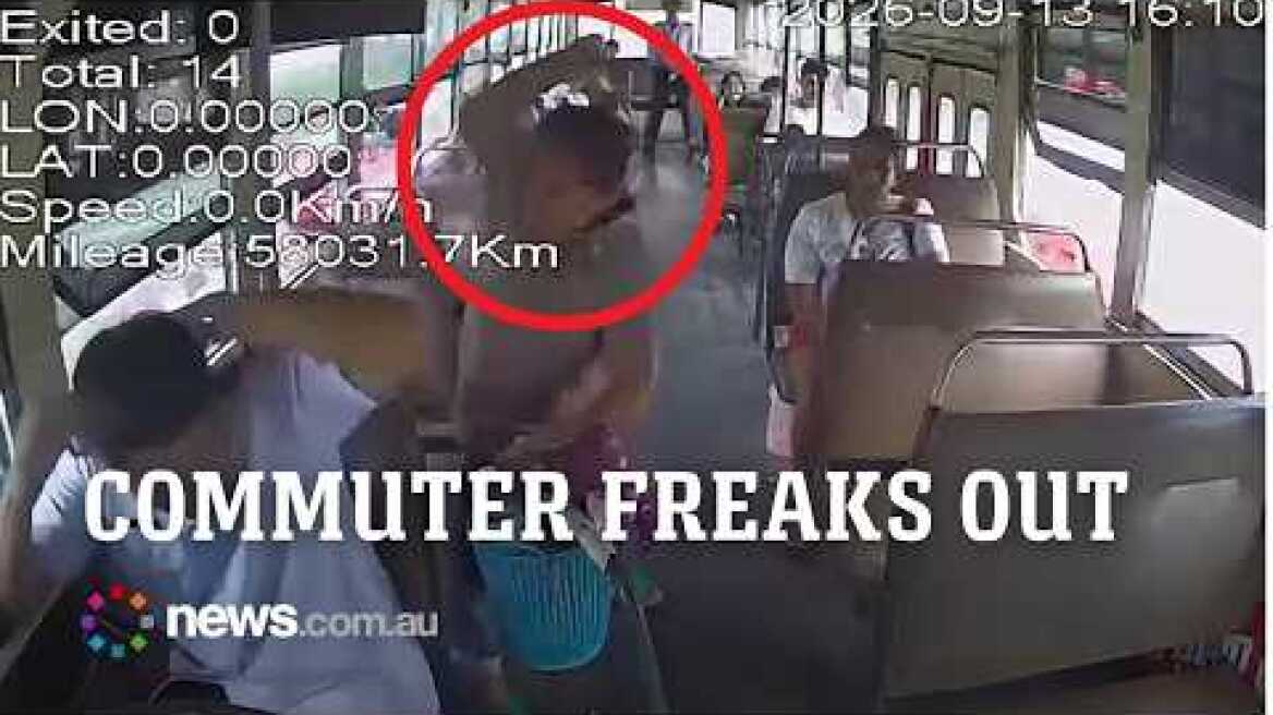 Furious female passenger attacks bus driver with a bottle after missing her stop