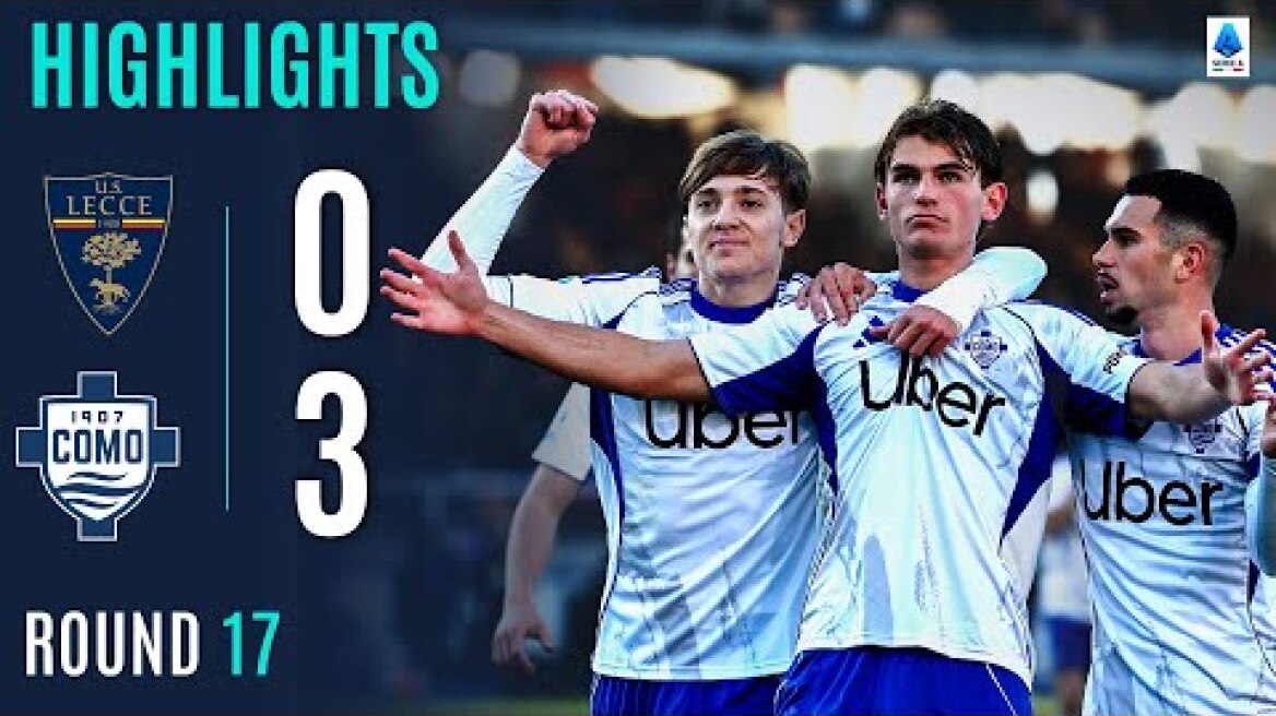 LECCE-COMO 0-3 | HIGHLIGHTS | Douvikas makes it a Como hat-trick in Lecce | SERIE A 2025/26