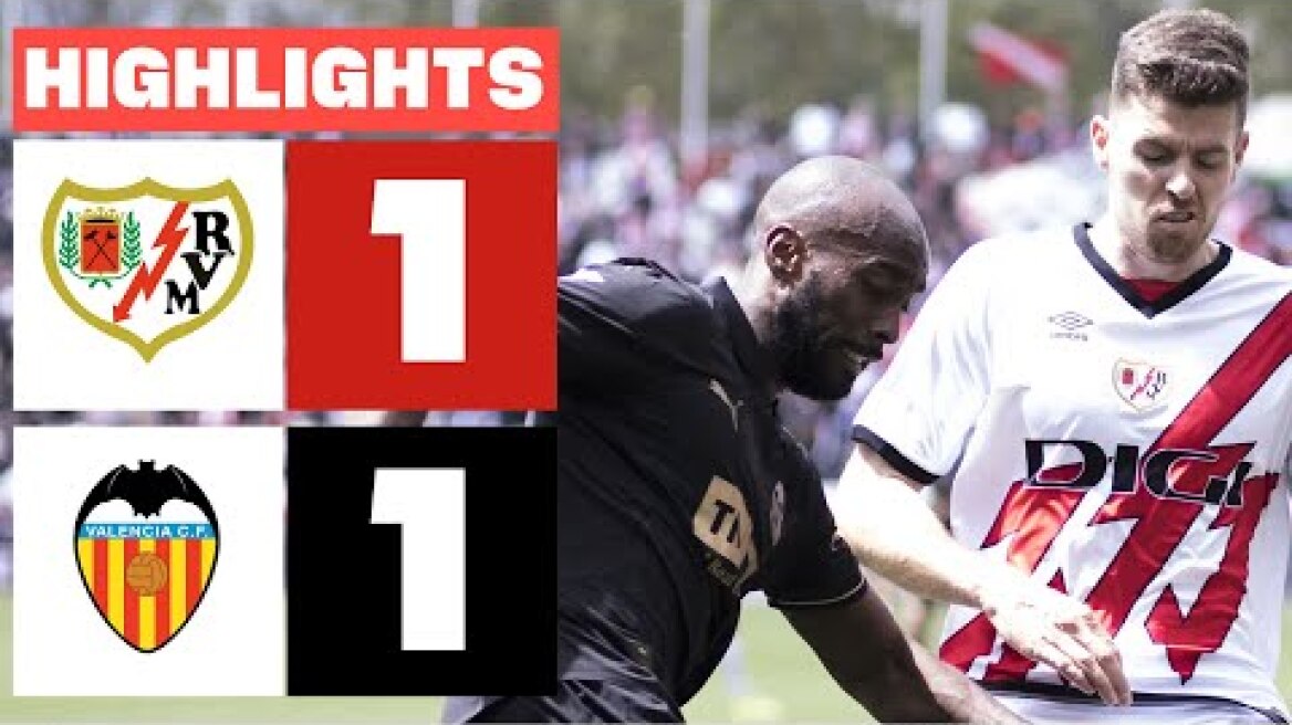 RAYO VALLECANO 1 - 1 VALENCIA CF  I RESUMEN LALIGA EA SPORTS