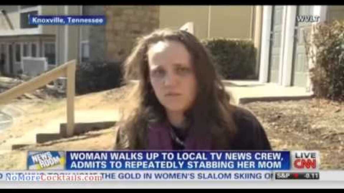 Woman walks up to news crews & admits stabbing her mom because she was the anti-Christ