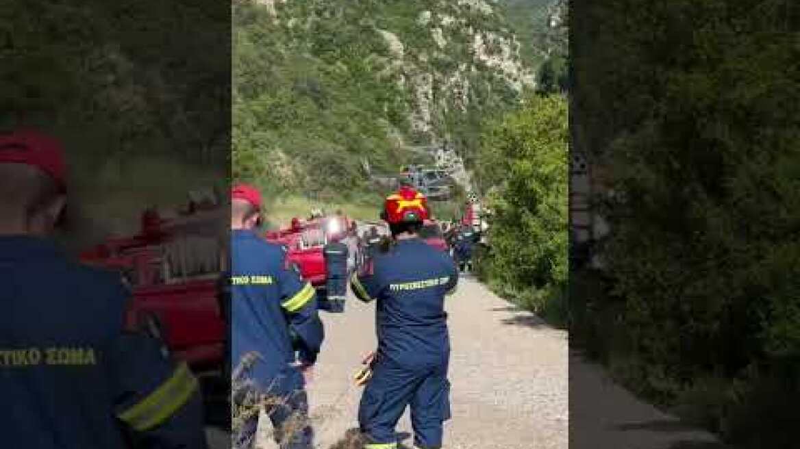Eπιχείρηση διάσωσης πατέρα και γιου στο φαράγγι της Νέδας