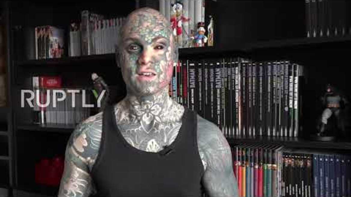 Meet Sylvain Helaine, the school teacher considered to be the most tattooed man in France