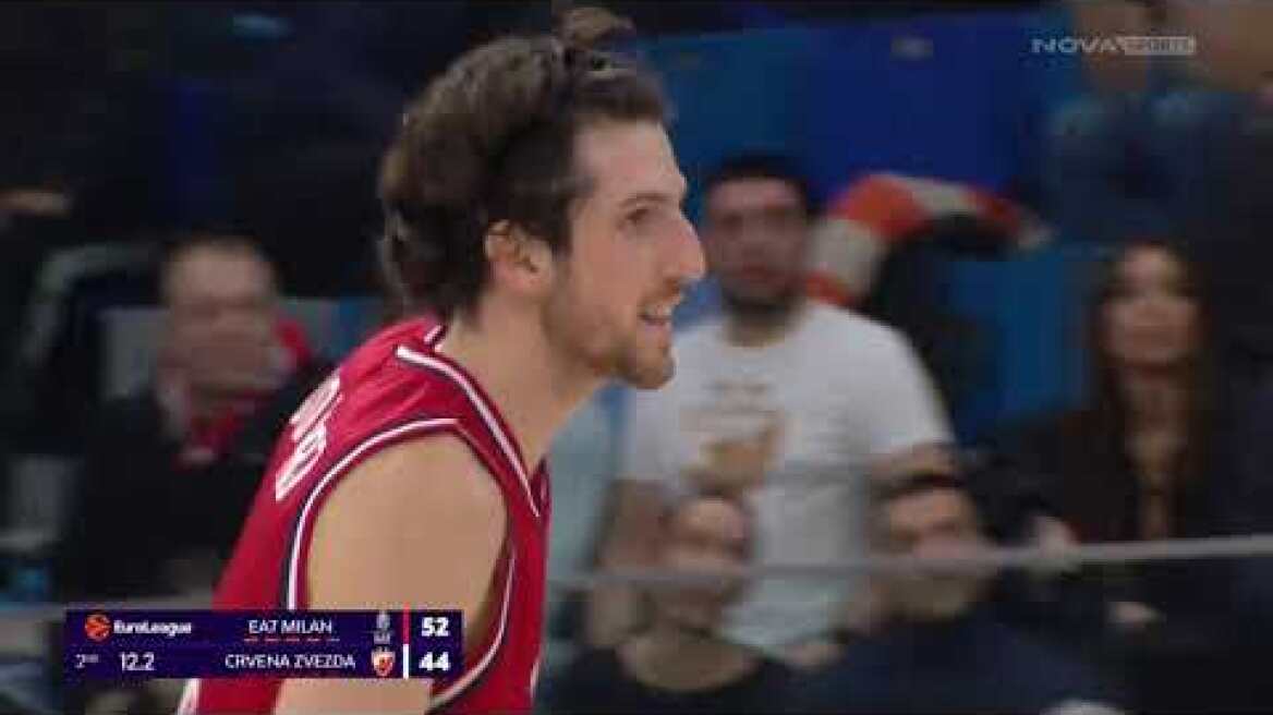 Euroleague: Νέα ήττα για τον Παναθηναϊκό που έπεσε στο 13-9, ανέβηκε στην κορυφή η Μονακό Αρμάνι Μιλάνο - Ερυθρός Αστέρας: 96-104 (MD 22, 15/1/26)