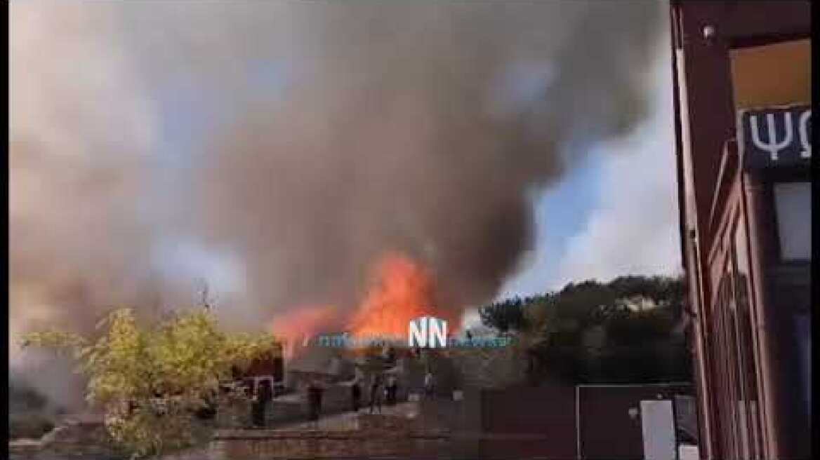Μεγάλη πυρκαγιά στον Πλατανιτη Ναυπακτίας