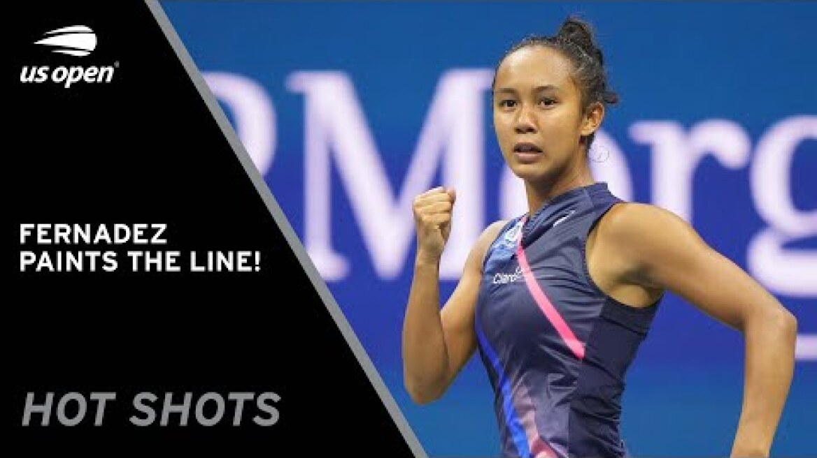 Leylah Fernandez's Fabulous Down-The-Line Winner! | 2021 US Open