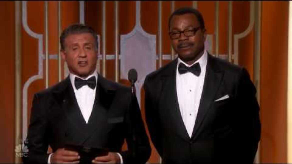 Sylvester Stallone And Carl Weathers Rocky And Apollo The Golden Globes 2017