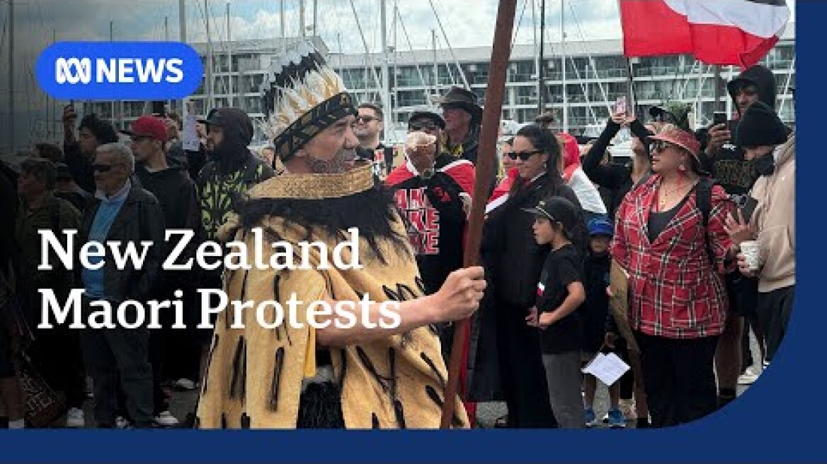Maori protest descends on NZ parliament over treaty debate | ABC NEWS